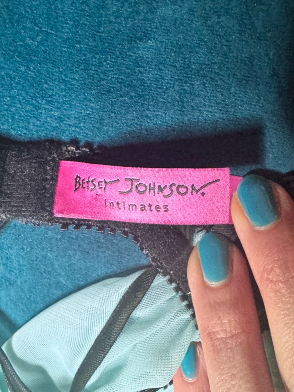 Light Blue Lace-Trim Babydoll Nightdress - Betsey Johnson 💖♥️ - Picture 4 of 6